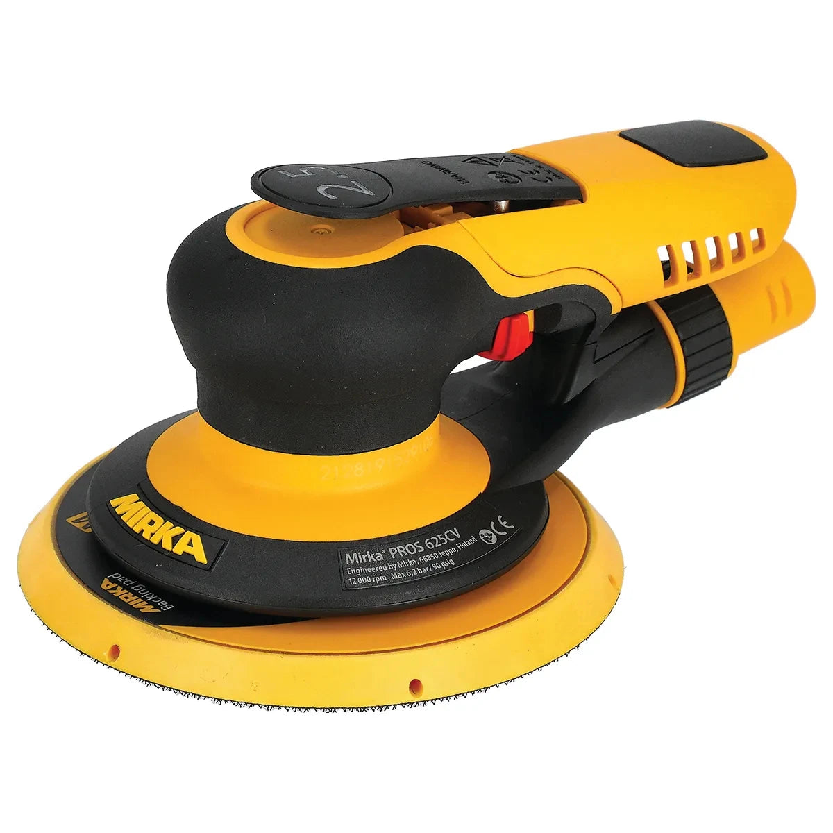 Пневматическая эксцентриковая шлифовальная машина Mirka PROS 625CV, Ø150 мм, ход 2,5 мм