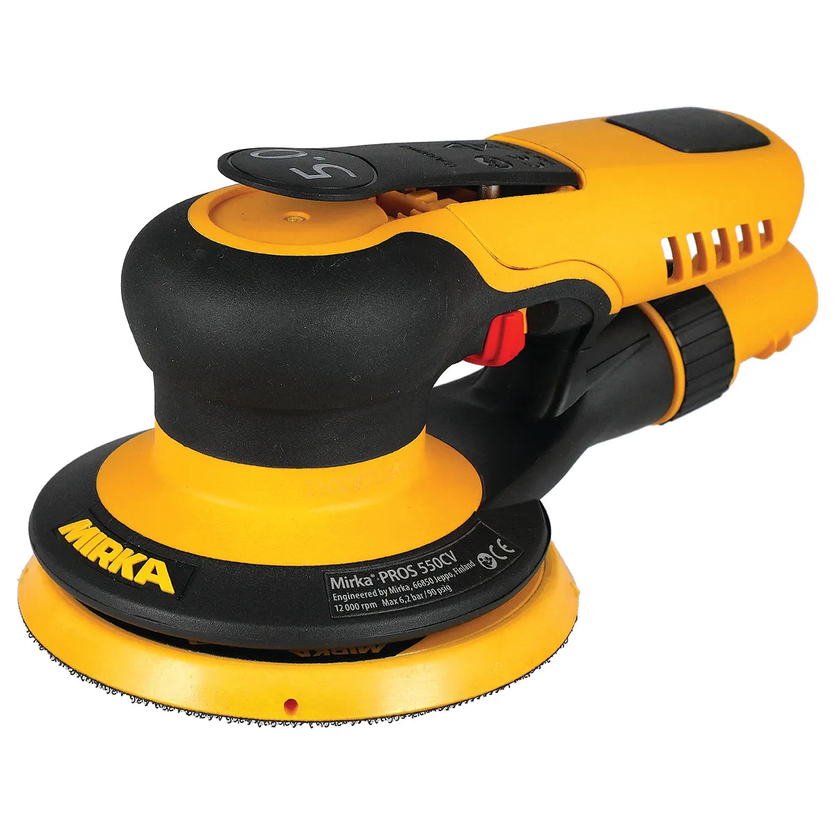 Пневматическая эксцентриковая шлифовальная машина Mirka PROS 550CV, Ø125 мм, ход 5 мм
